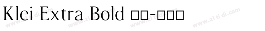 Klei Extra Bold 字体字体转换